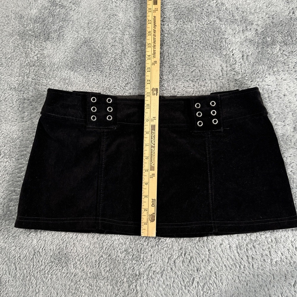 Vintage Y2K Lip Service Black Mini Skirt Gothic Fetish Medium Witchy USA Grunge - Picture 7 of 13